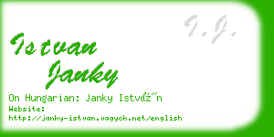 istvan janky business card